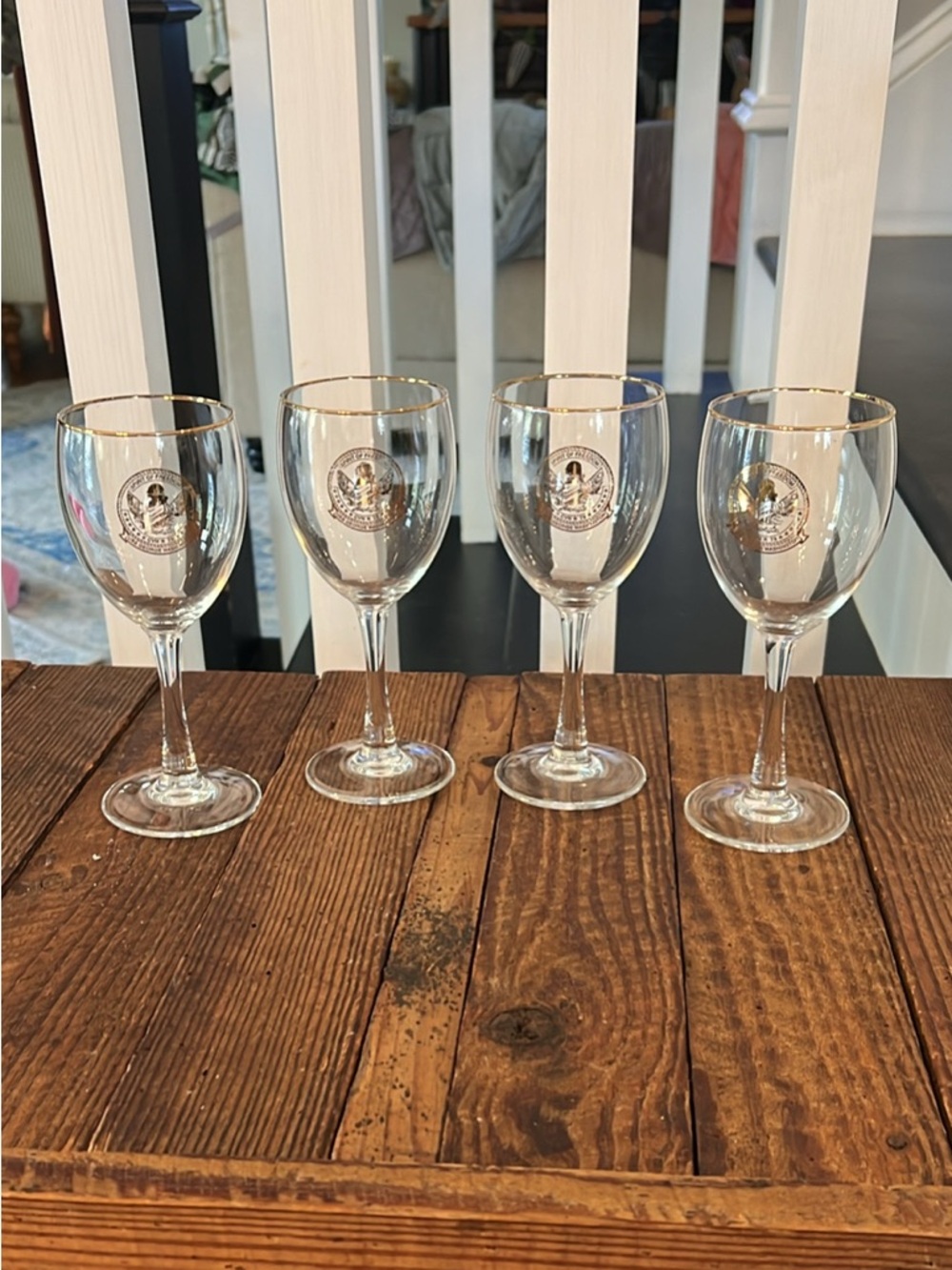 "Spirit of Freedom" USS George Washington Wine Glasses (4)